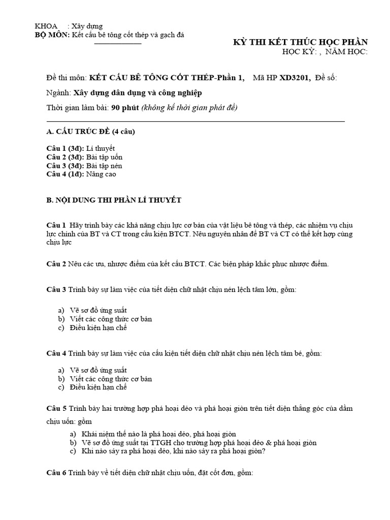 Cau Hoi On Tap Ly Thuyet BTCT1 | PDF