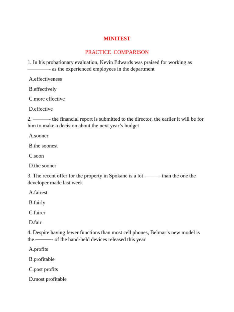 English Grammar Practice Exercises | PDF | Business