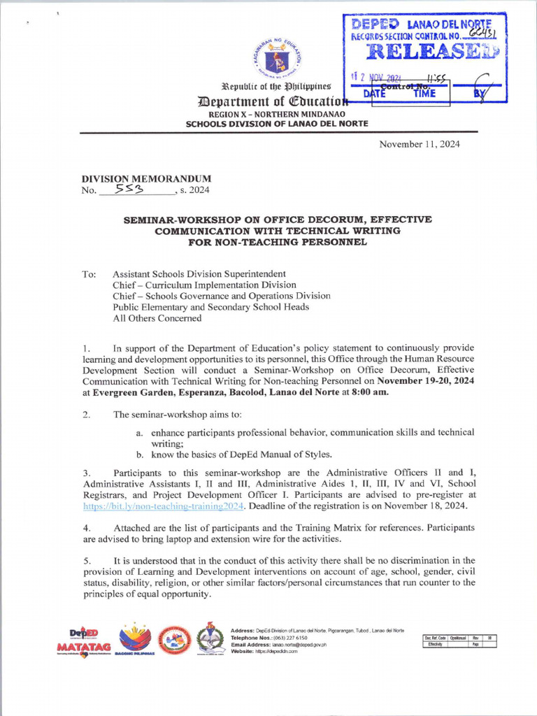 Seminar Workshop On Office Decorum Effective Communication With ...