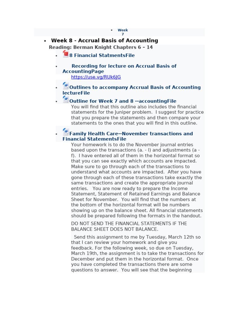 Accrual Accounting Week 7-8 Guide | PDF