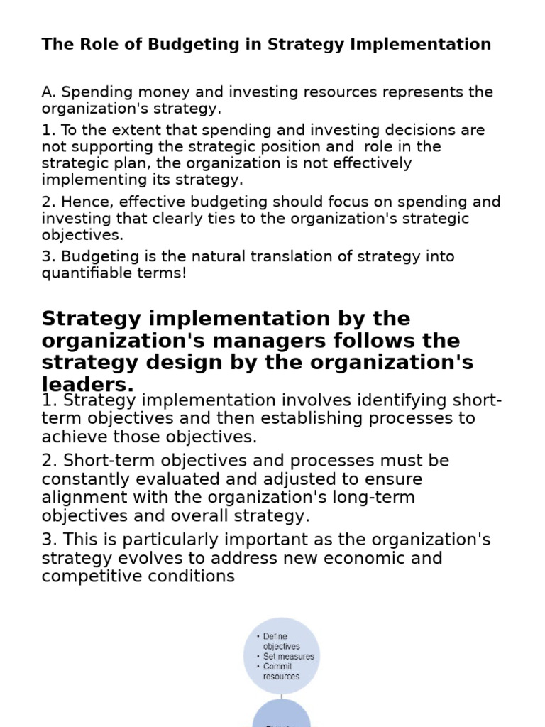 Budgeting for Effective Strategy Implementation | PDF | Budget | Cash