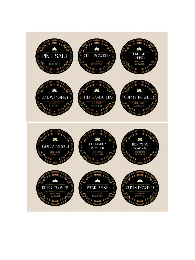 Seasoning Label | PDF