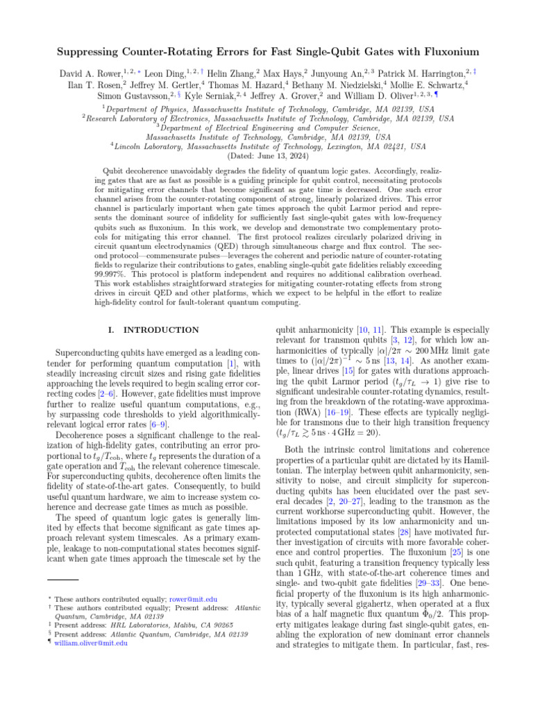 Suppressing Counter-Rotating Errors For Fast Single-Qubit Gates With ...