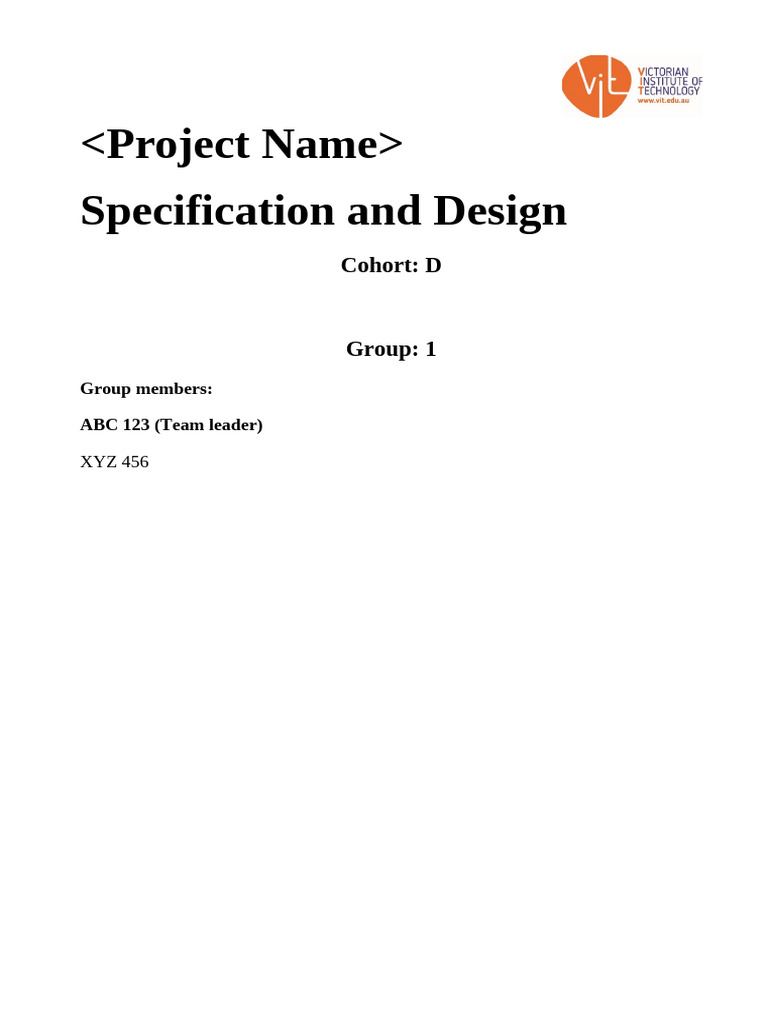 M3 3 SpecAndDesign - Template | PDF | Use Case | Specification ...