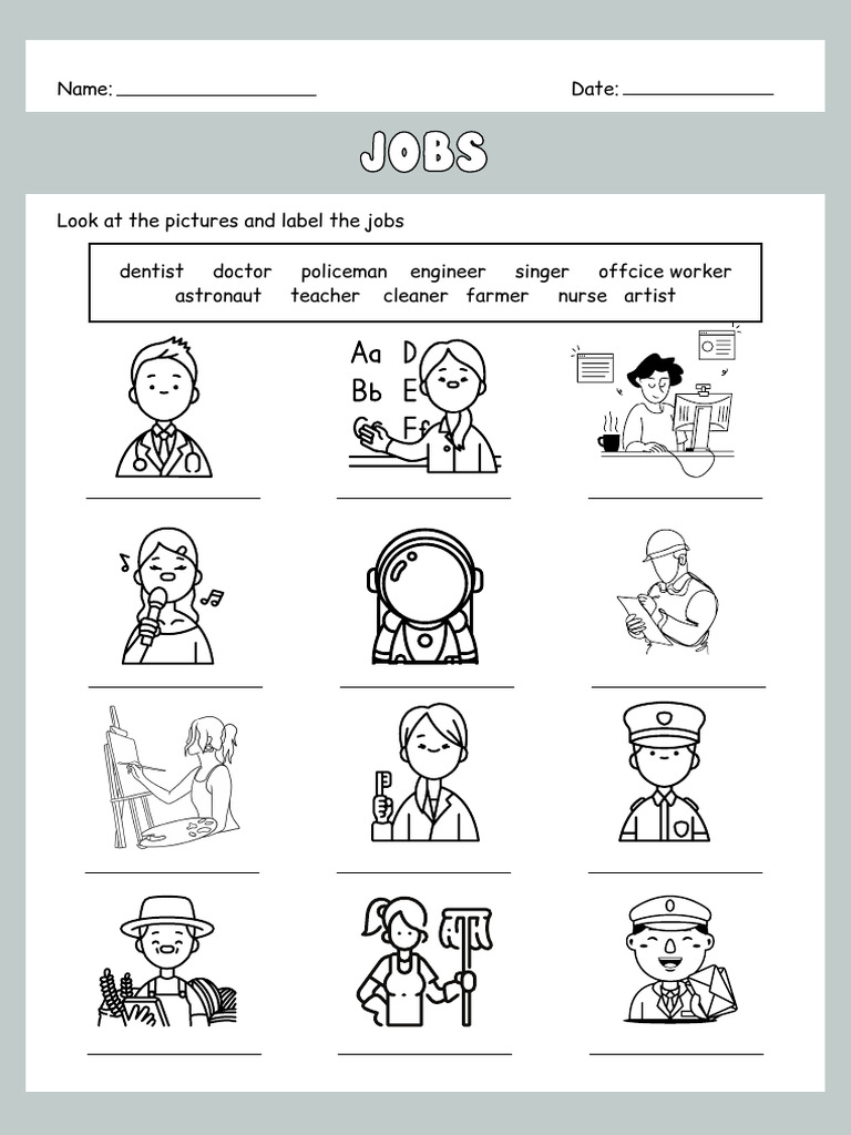 Job Matching and Word Puzzle Activity | PDF | Puzzles