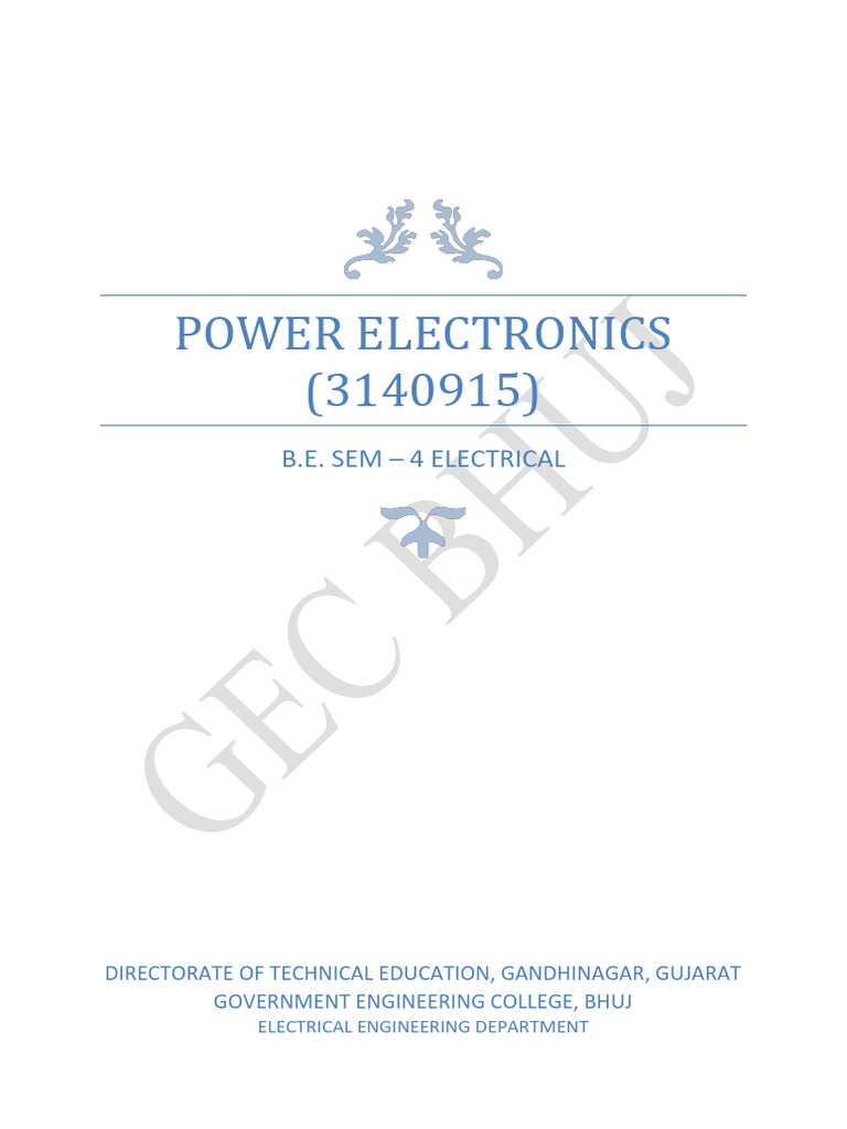 Power Electronics Lab Manual (3140915) | PDF | Engineering | Power ...