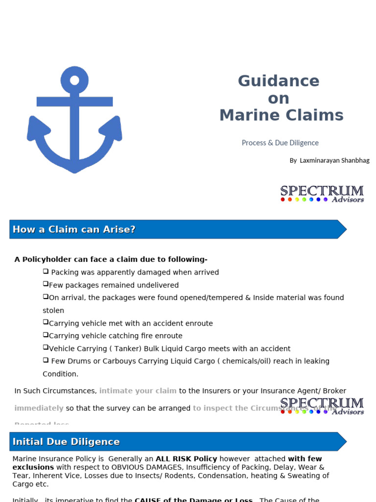 Marine Inland Transit Claims Guide | PDF | Bill Of Lading | Insurance