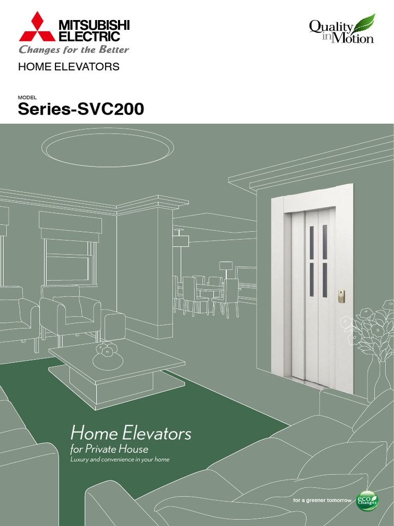 Mitsubishi Home Elevator | PDF | Elevator | Door