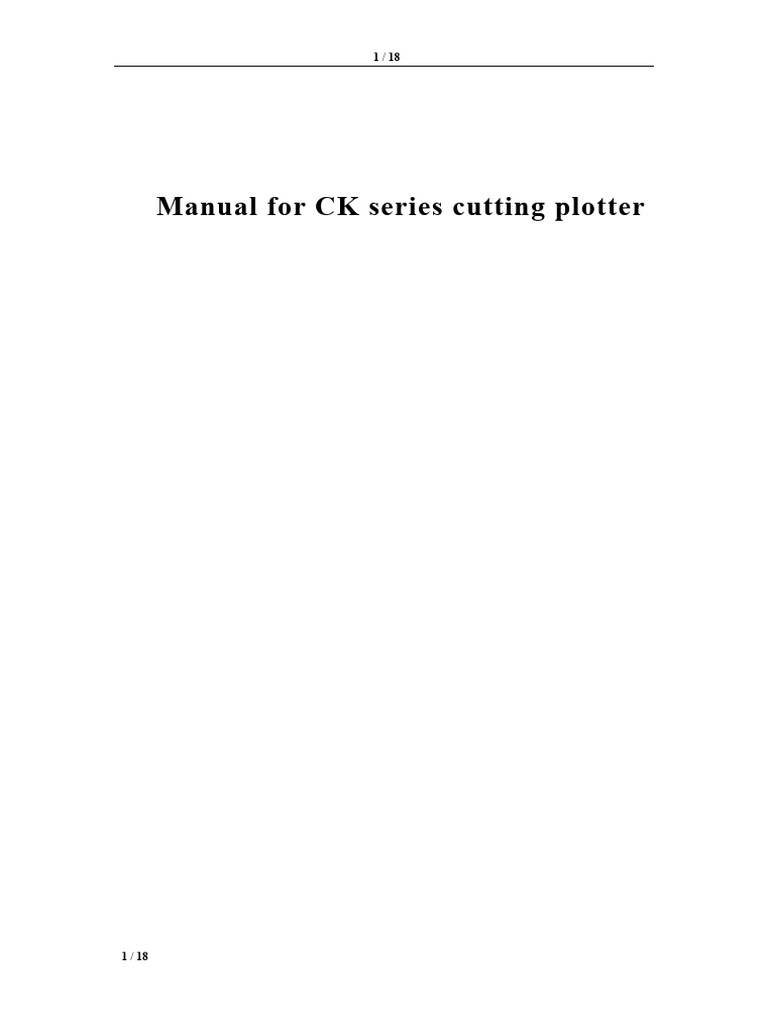 1.4CK Cutting Plotter User's Manual | PDF | Usb | Device Driver