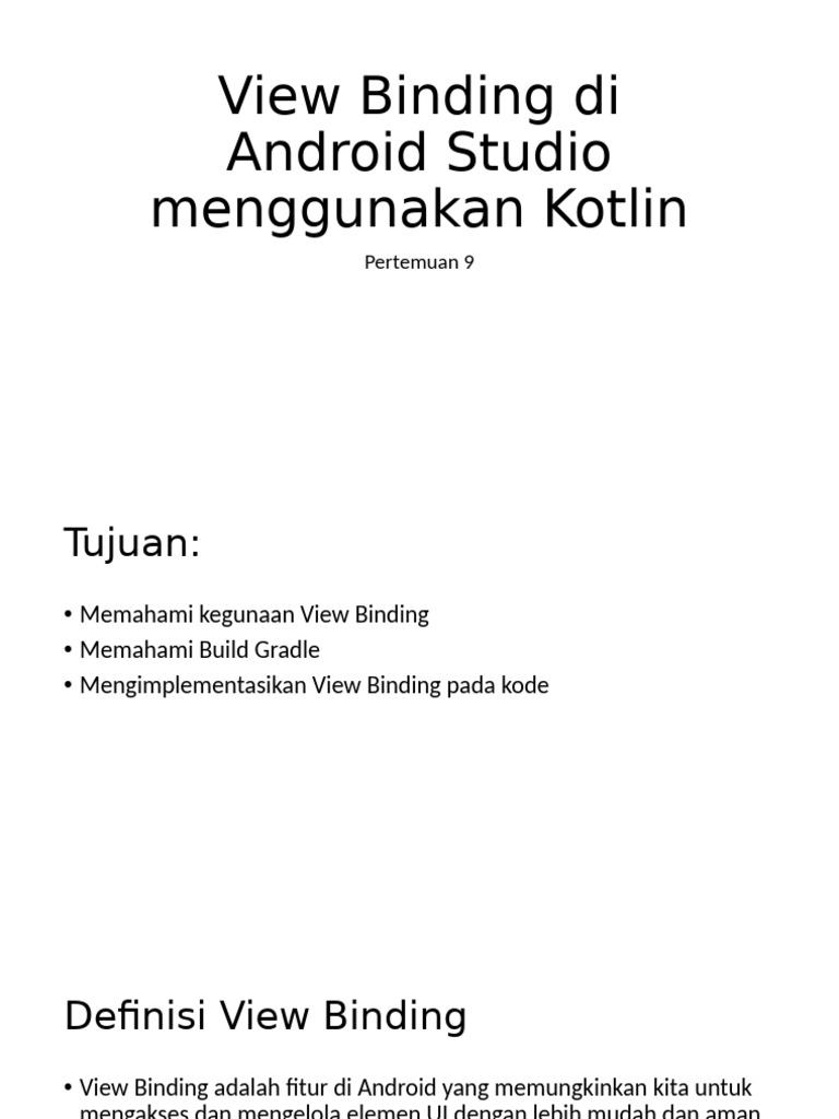 Implementasi View Binding di Android | PDF