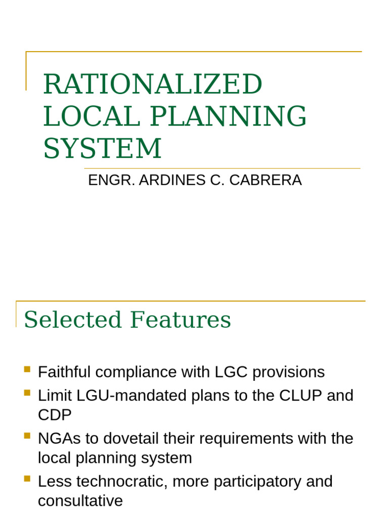 Local Planning System Overview | PDF | Taxes | Economies