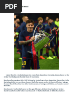 The Story of Messi | PDF | Lionel Messi | Sports