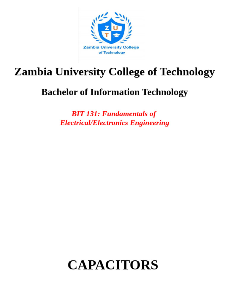 Capacitor Fundamentals and Applications | PDF | Permittivity | Capacitance