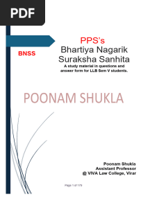 Bnss Act q & a Form Notes