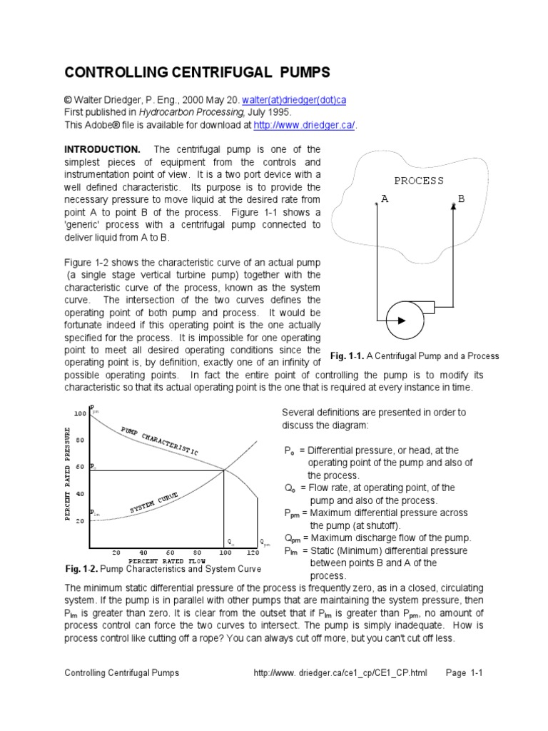 Controlling Centrifugal Pumps | PDF | Pump | Valve