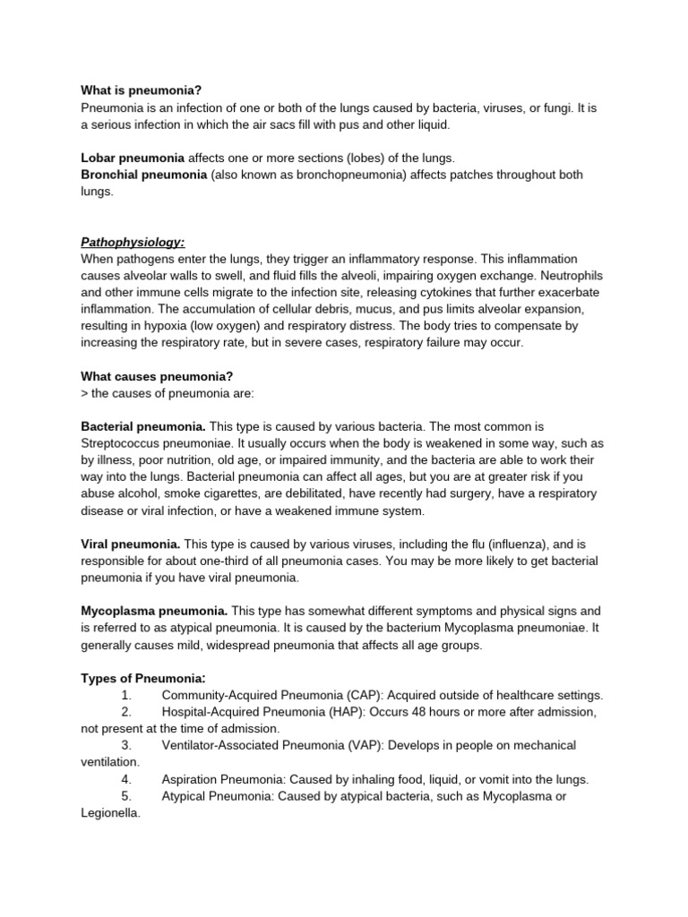 Pneumonia | PDF | Pneumonia | Lung