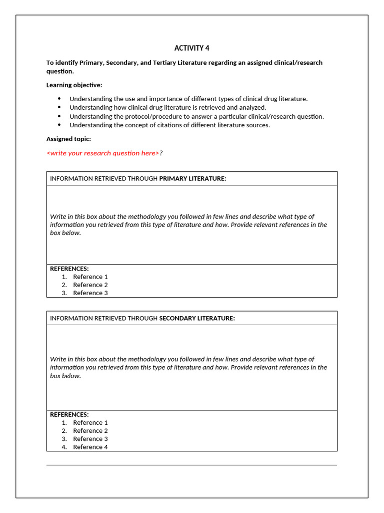 Clinical Literature Analysis Guide | PDF