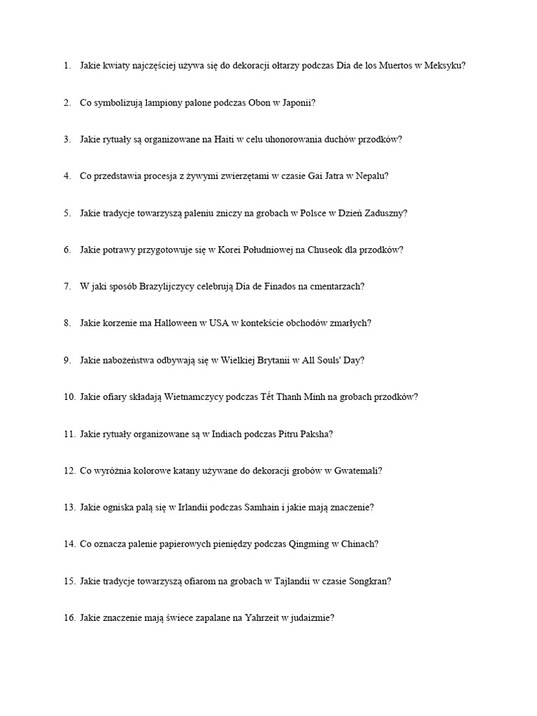 Zestaw Pytań | PDF