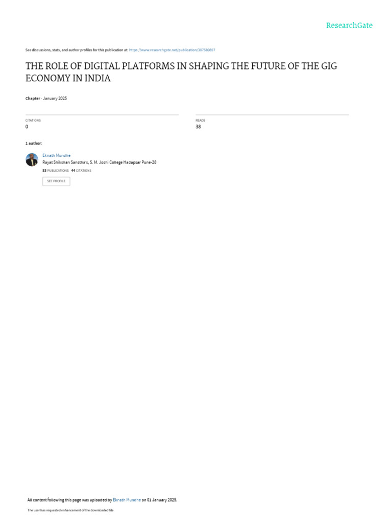 The Role of Digital Platforms in Shaping The Future of The Gig Economy ...