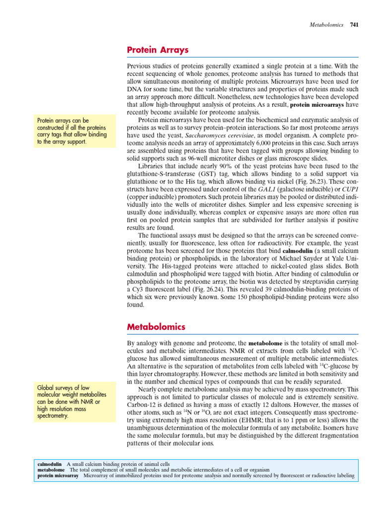 Protein Microarrays and Metabolomics Analysis | PDF | Proteins ...