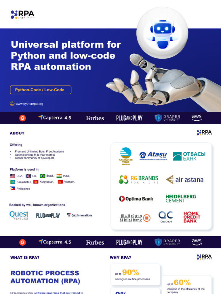 Python RPA Deck Apr Teaser for Customers ENG | PDF | Automation ...