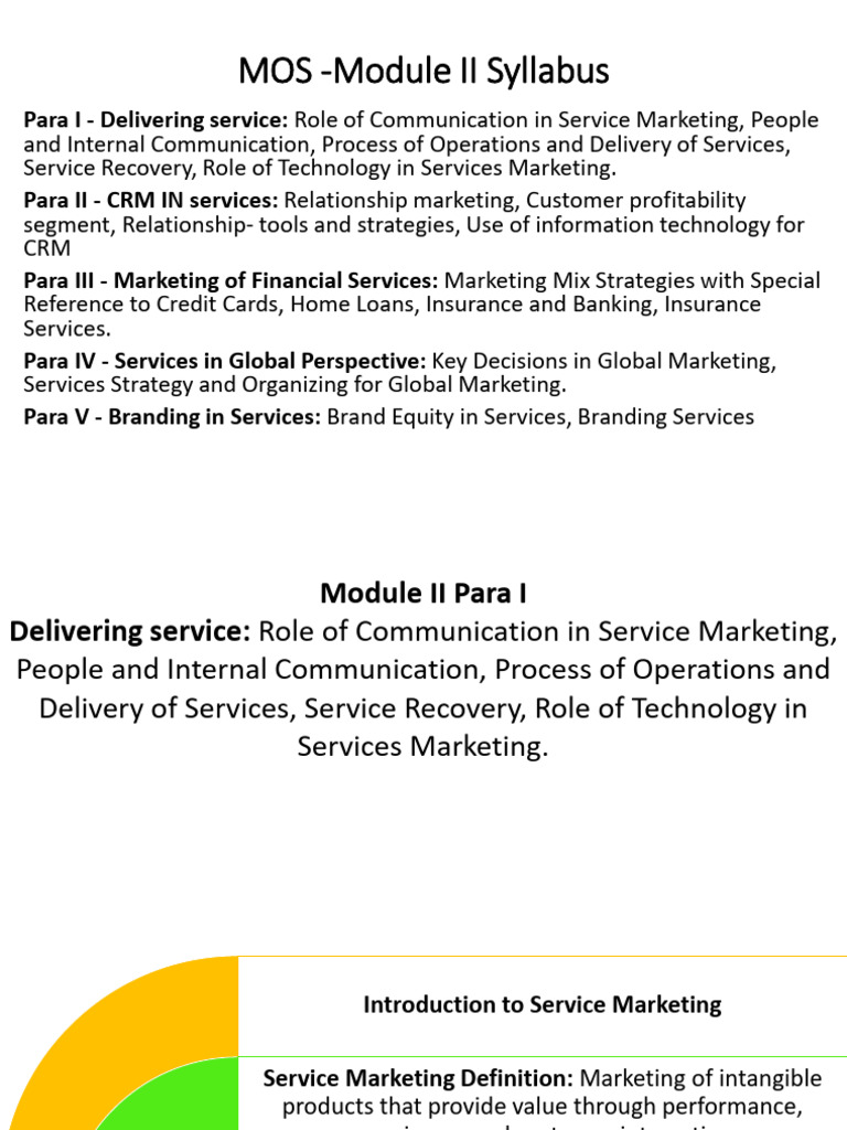 MOS MODULE II Combined Slides | PDF | Customer Relationship Management ...