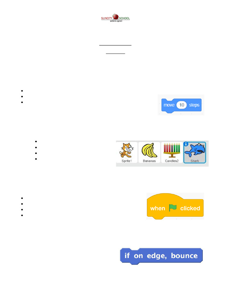 Scratch Basics for Grade III | PDF | Scratch (Programming Language ...