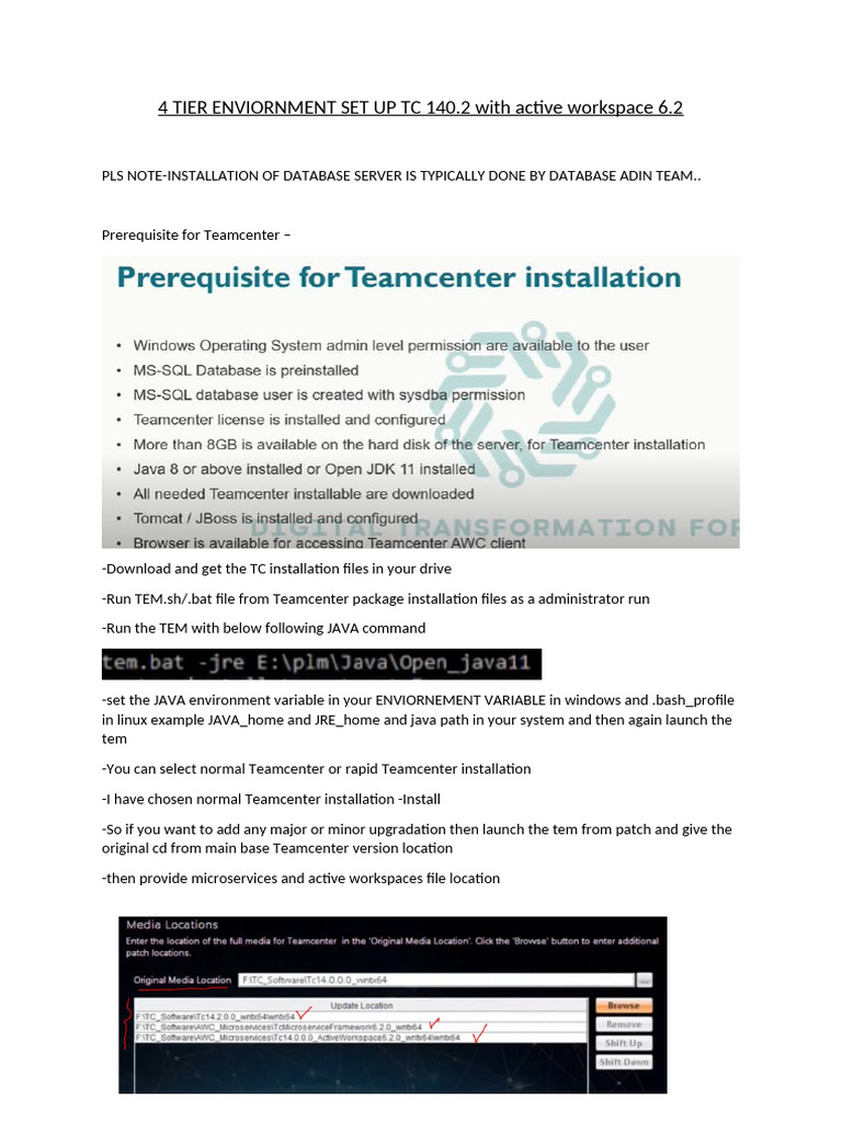 Teamcenter Installation Guide for Java TC | PDF | Databases | Java ...