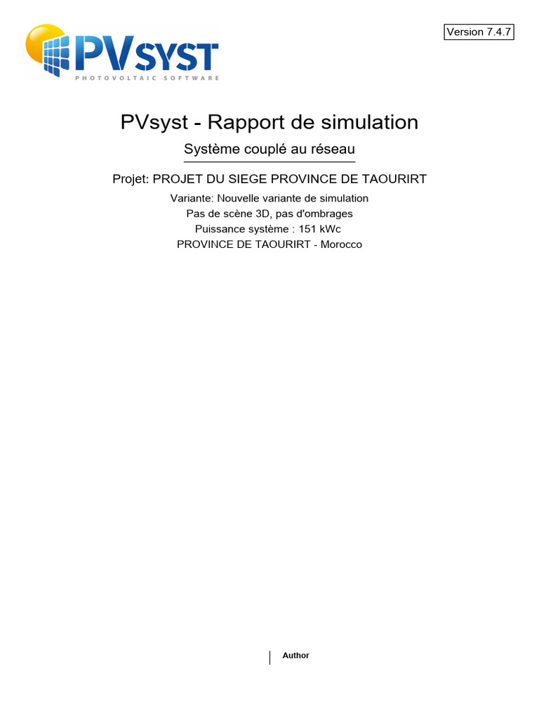 Simulation PV pour Taourirt, Maroc | PDF | Onduleur | Électricité