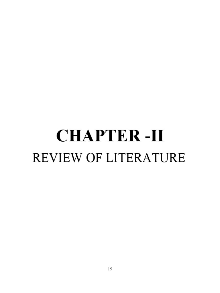 Chapter - Ii: Review of Literature | PDF | Employment | Goal