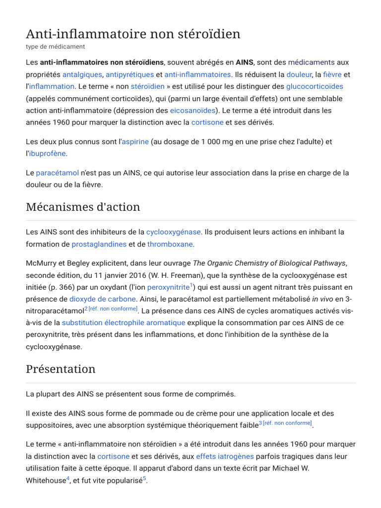 Liste des anti-inflammatoires non stéroïdiens | PDF | Anti ...