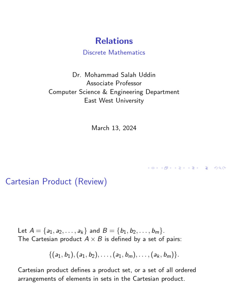 Understanding Binary Relations in Discrete Math | PDF | Function ...