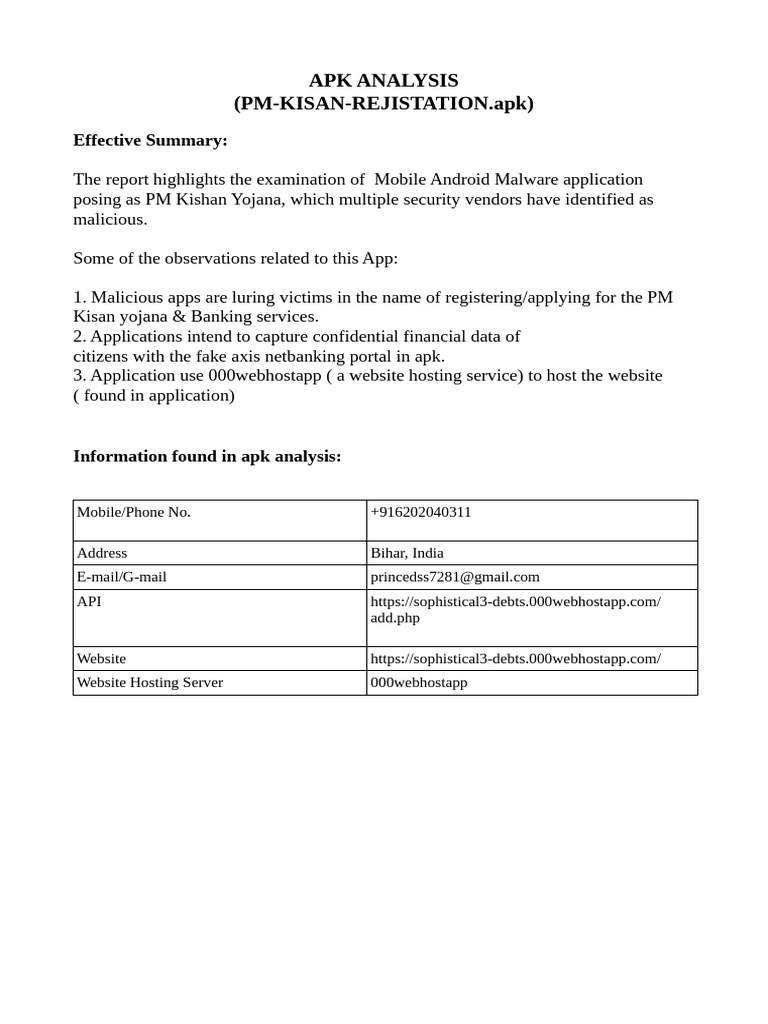 Pm kisan rejistation pdf malware android operating system 