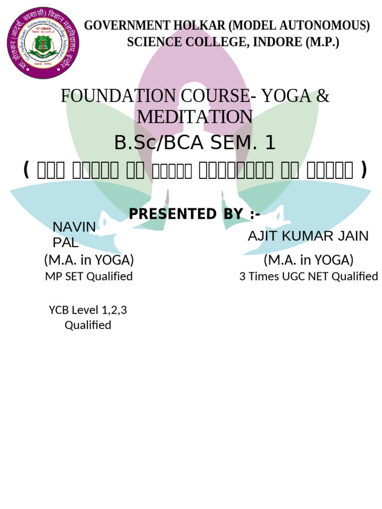 YOGA Foundation PPT Notes | PDF