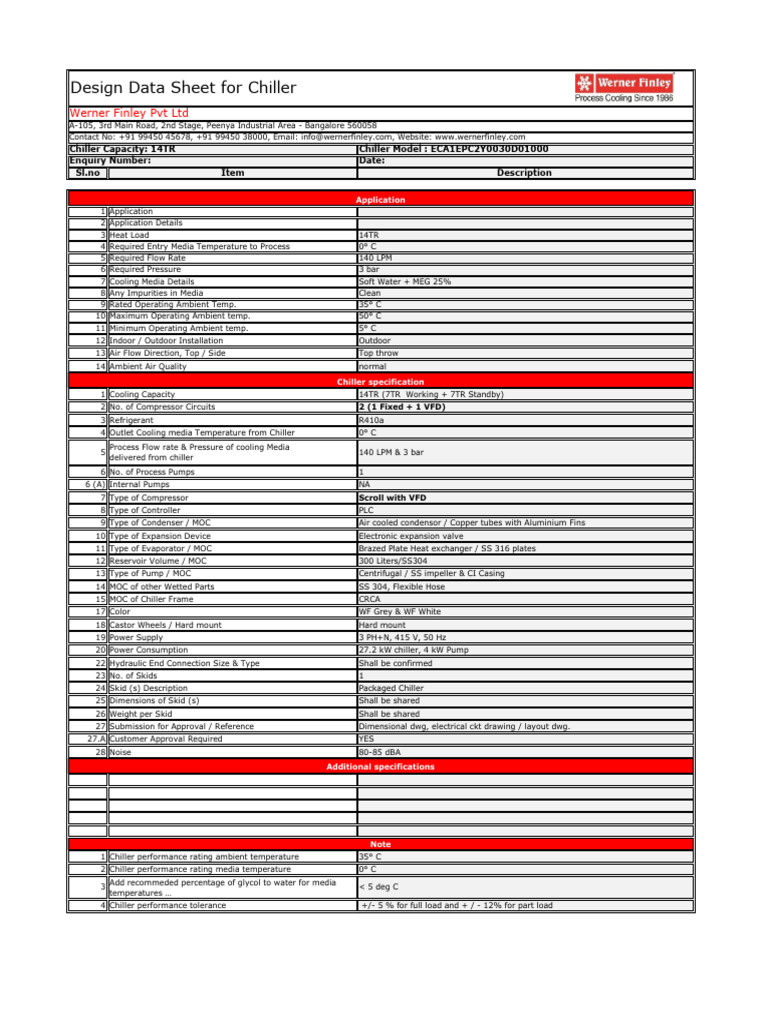 14TR - INV Data Sheet | PDF | Energy Technology | Mechanical Engineering
