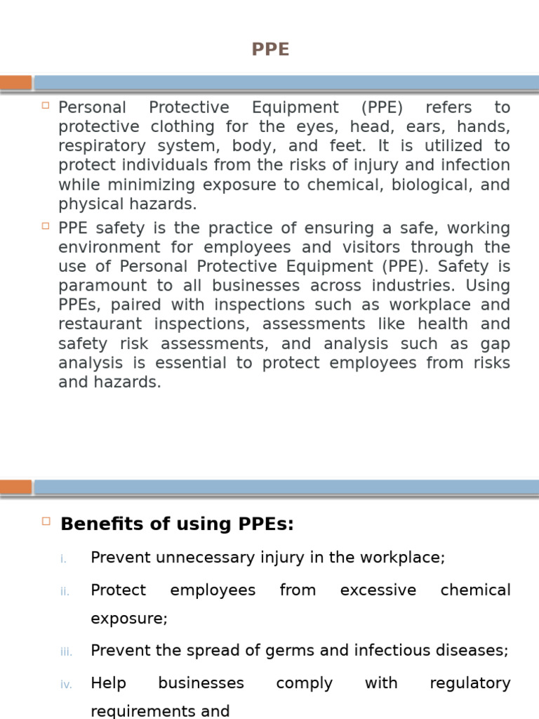 Essential Guide to Personal Protective Equipment | PDF | Personal ...