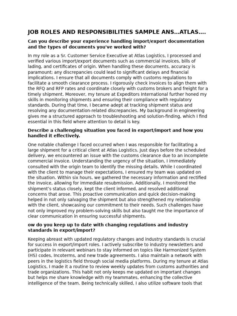 Import/Export Documentation Expertise | PDF | Procurement | Supply Chain