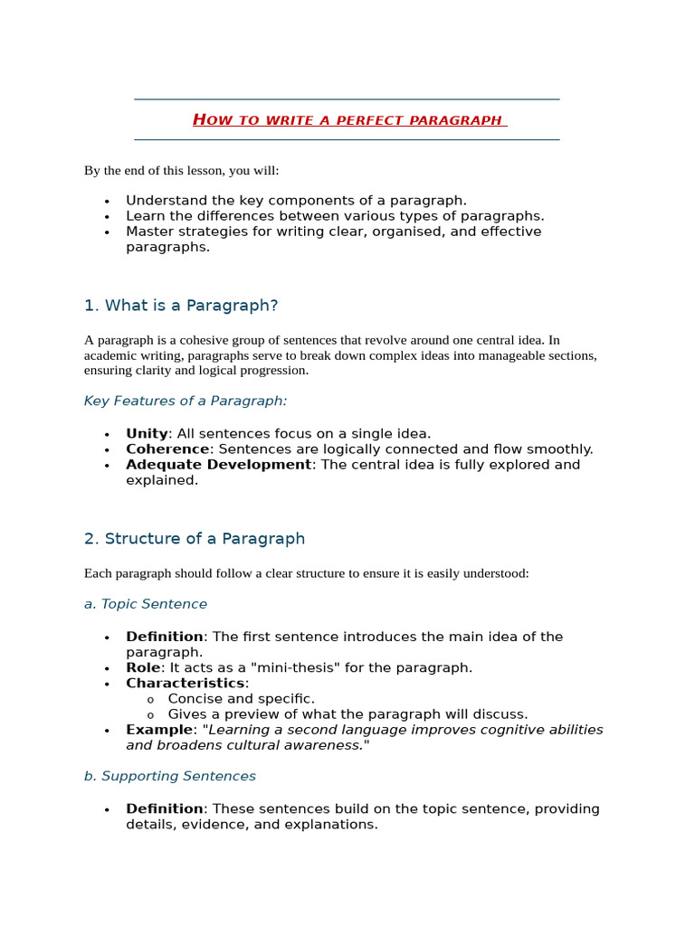 Paragraph writing | PDF | Cognition | Cognitive Science