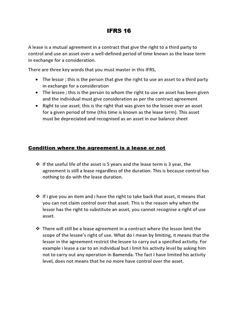 Understanding IFRS 16 Lease Accounting | PDF | Lease | Book Value