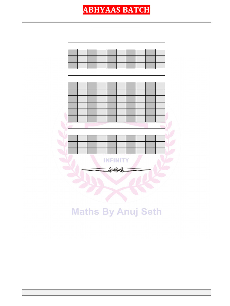 Answer Keys:: Quadratic Equation | PDF