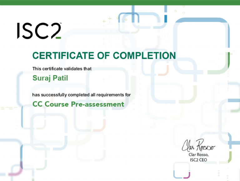 Suraj Patil CC Course Completion Certificate | PDF