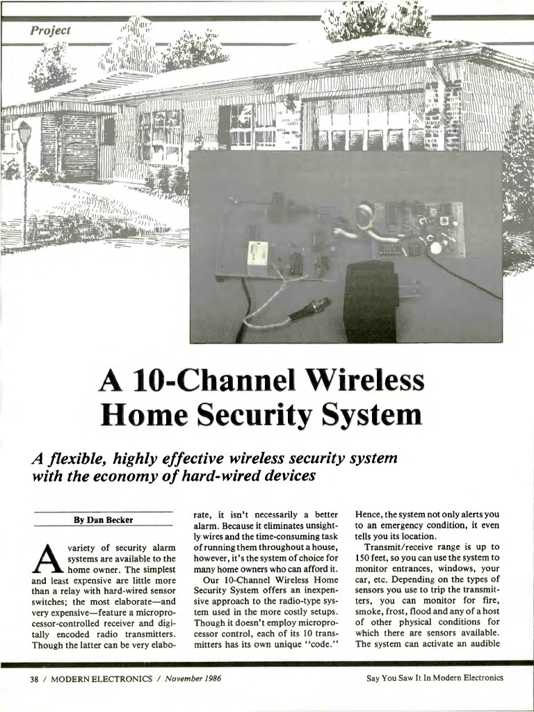 10 Channel Wireless Home Security System | PDF | Amplifier ...