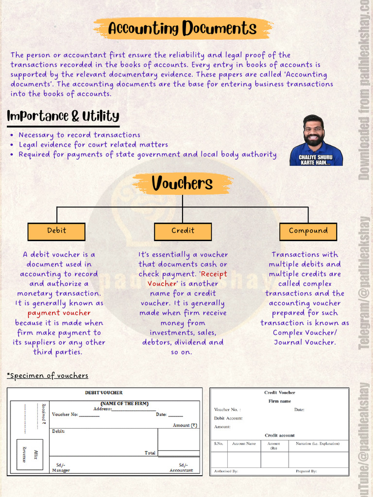 Understanding Voucher Preparation in Accounting | PDF | Cheque | Debits ...