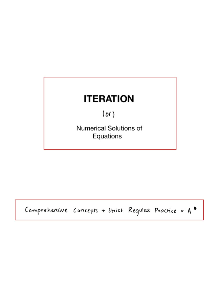 Iterative Methods for Numerical Solutions | PDF | Area | Mathematics