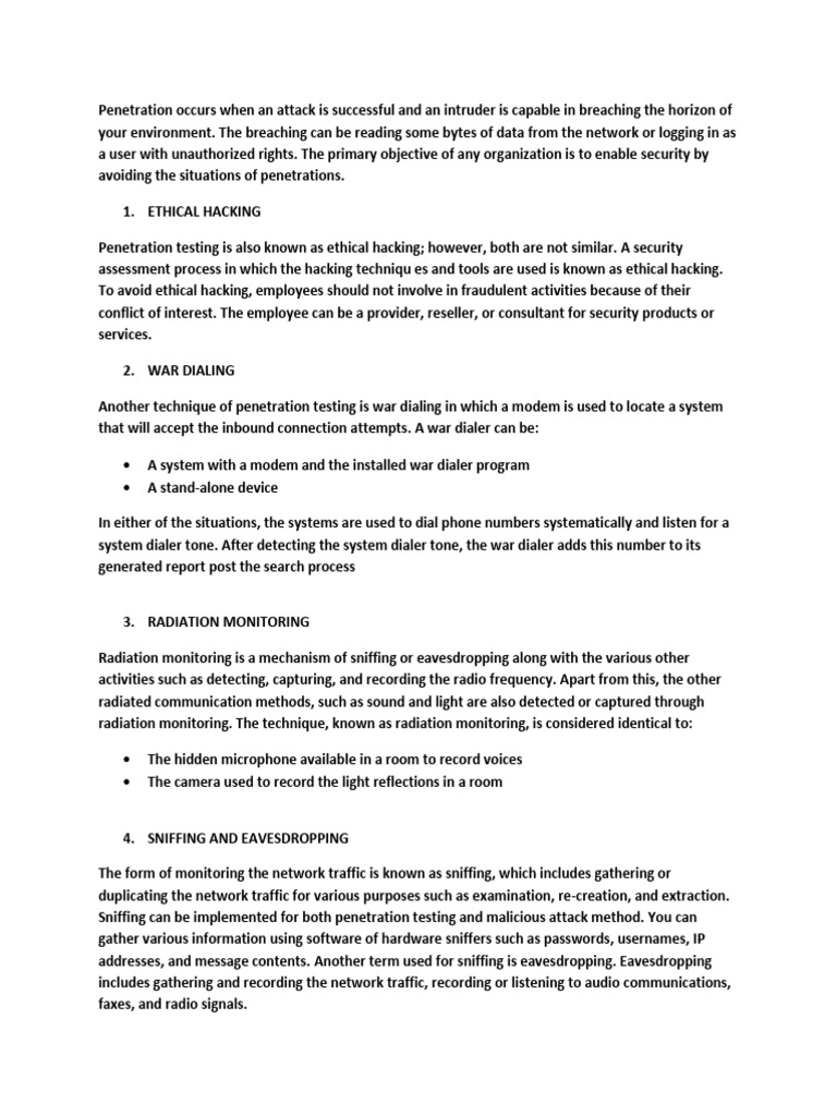 Understanding Penetration Testing Techniques | PDF | Security ...