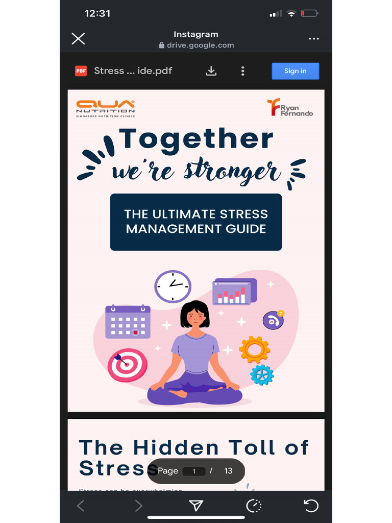 Stress Management Pdf