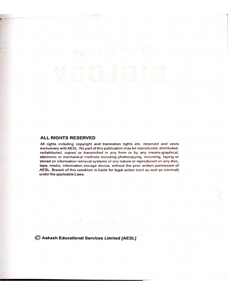 Aakash Biology Module PDF Download | PDF