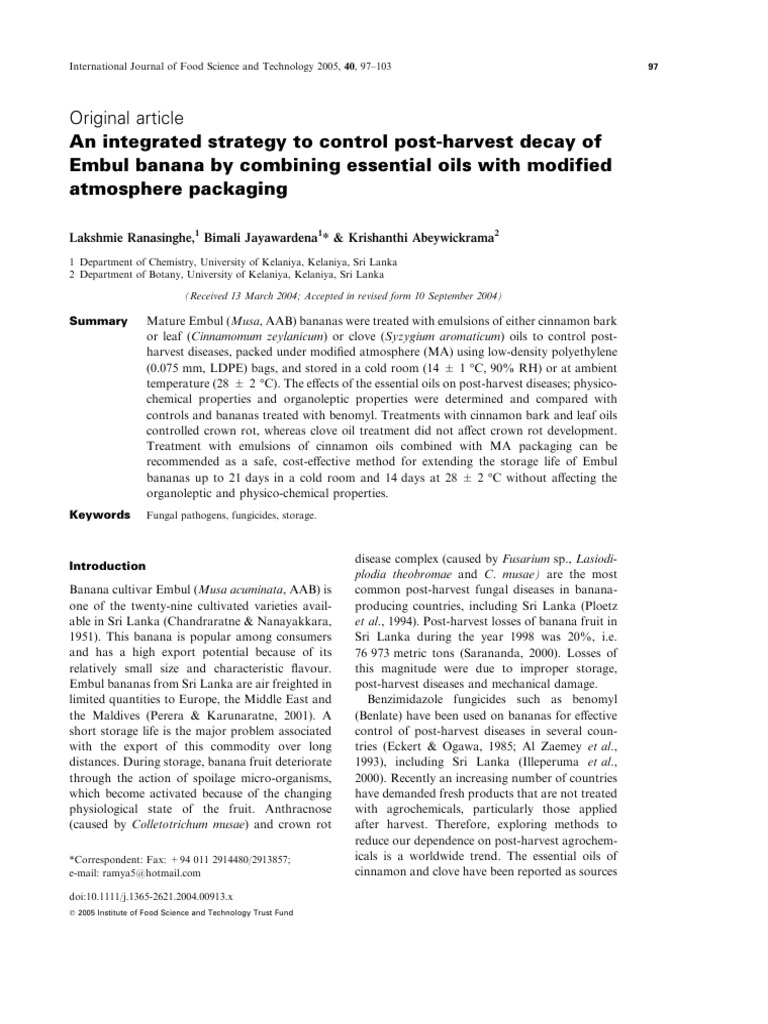 Intergrated Pest Man Paper | PDF | Banana | Cinnamon