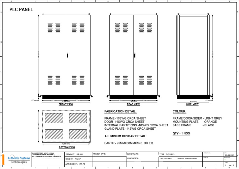 General Arrangement of PLC Panel Design | PDF | Motor Vehicle