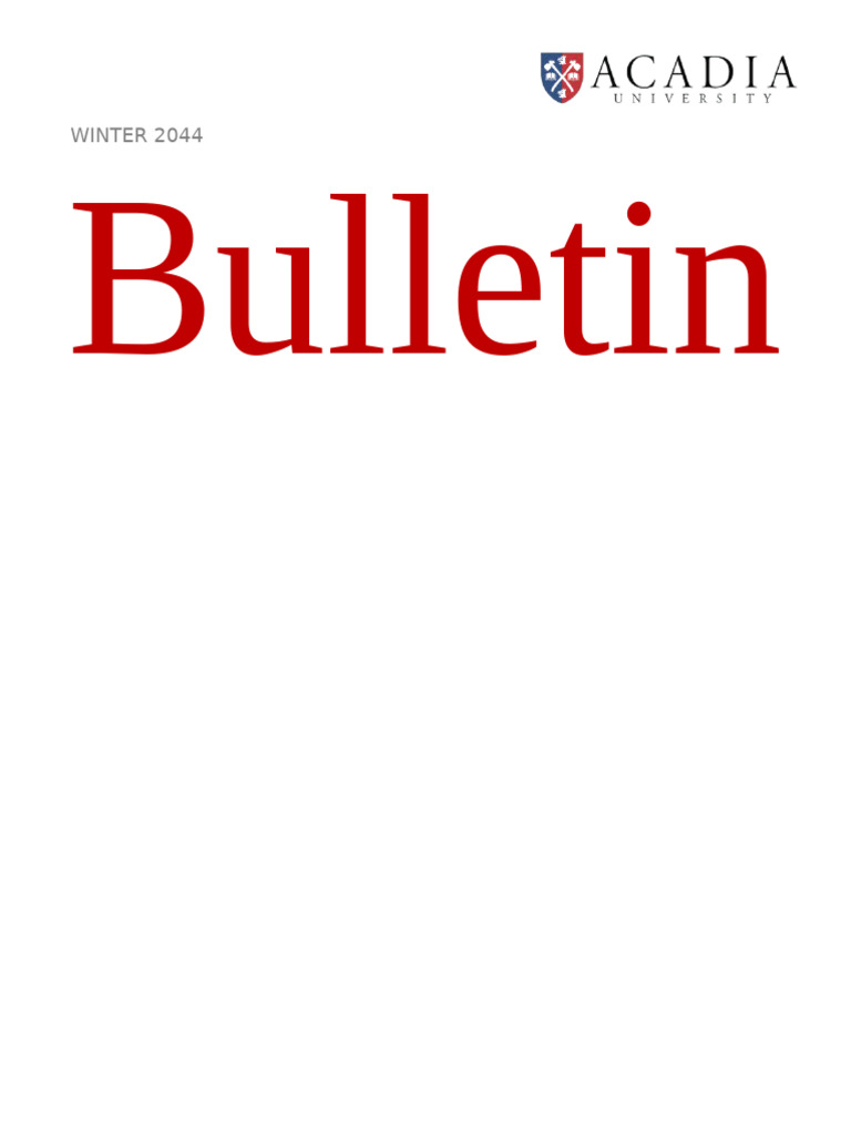 Bulletin Blank | PDF